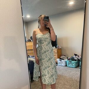 Lightweight Green Floral Dress